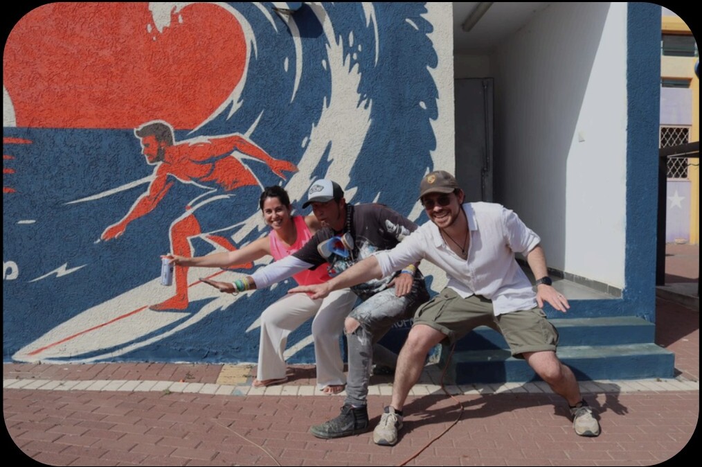 Painting the mural
